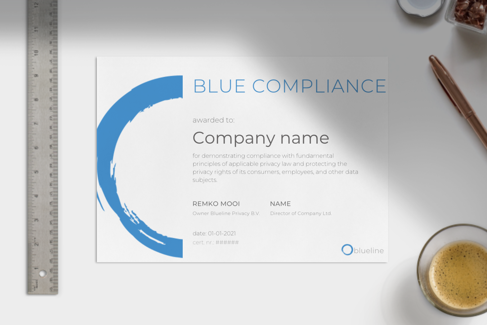 Blueline AVG Privacy Certificaat